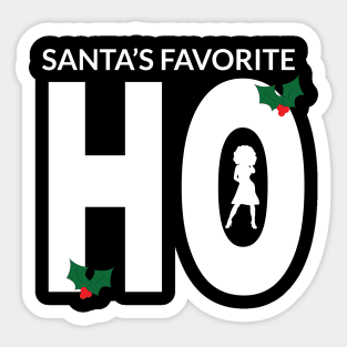 Santa's Favorite Ho Sexy Afro Woman Sticker